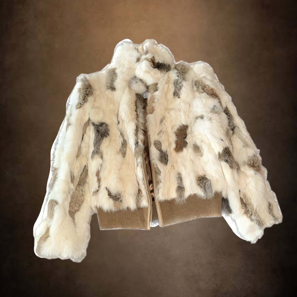 Vintage REAL FUR Wilson’s Leather bomber jacket